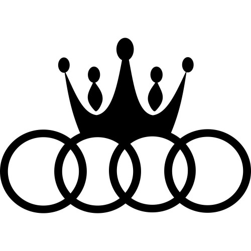 Вінілової наклейки на автомобіль - Audi Корона логотип