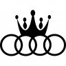 Вінілової наклейки на автомобіль - Audi Корона логотип
