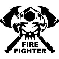Вінілова наклейка на автомобіль - Fire Fighter | Пожежний