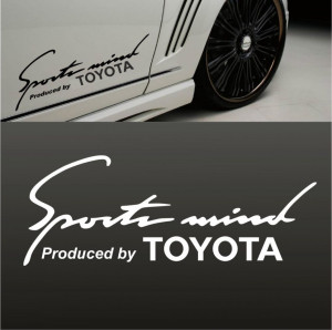 Вінілова наклейка на автомобіль — Sports mind produced by Toyota