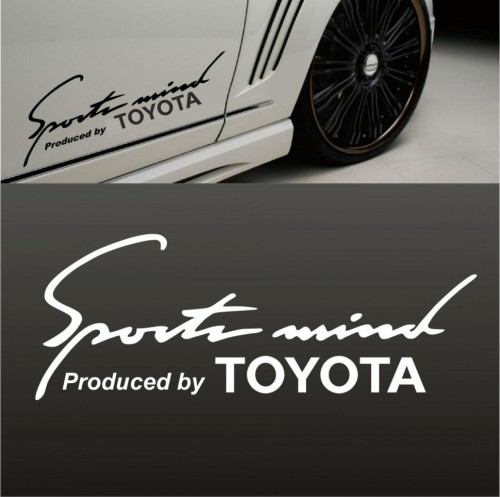 Виниловая наклейка на автомобиль - Sports mind produced by Toyota