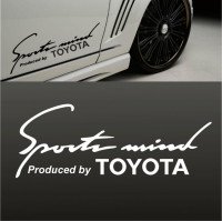 Виниловая наклейка на автомобиль - Sports mind produced by Toyota