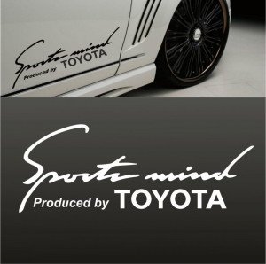 Виниловая наклейка на автомобиль - Sports mind produced by Toyota Виниловая наклейка на автомобиль - Sports mind produced by Toyota