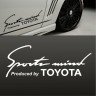 Виниловая наклейка на автомобиль - Sports mind produced by Toyota Виниловая наклейка на автомобиль - Sports mind produced by Toyota