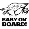 Вінілова наклейка на автомобіль - Baby on board (Baby Yoda) Вінілова наклейка на автомобіль - Baby on board (Baby Yoda)
