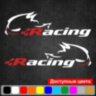 Набір наклейок на дзеркала авто - Racing (2шт) Volkswagen Набір наклейок на дзеркала авто - Racing (2шт) Volkswagen