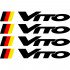 Набор виниловых наклеек на ручки авто - Mercedes Vito v2 (4 шт.) Набор виниловых наклеек на ручки авто - Mercedes Vito v2 (4 шт.)