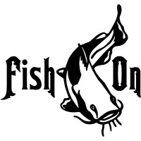 Виниловая наклейка на автомобиль - Fish on | Рыба на крючке v3