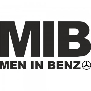 Вінілова наклейка на автомобіль - MIB Men in Benz