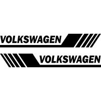 Набор виниловых наклеек на борт автомобиля - Volkswagen (2 шт) v3