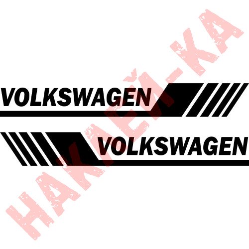 Набір вінілових наклейок на борт автомобіля - Volkswagen (2 шт) v3