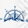 Виниловая наклейка на автомобиль - Компас, горы (Роза ветров) v6 Виниловая наклейка на автомобиль - Компас, горы (Роза ветров) v6