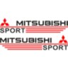 Набір наклейок на дзеркала авто - Mitsubishi Sport (2шт)