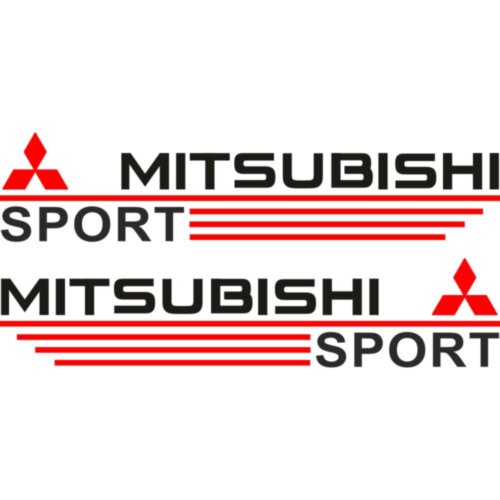 Набор наклеек на зеркала авто - Mitsubishi Sport (2шт)