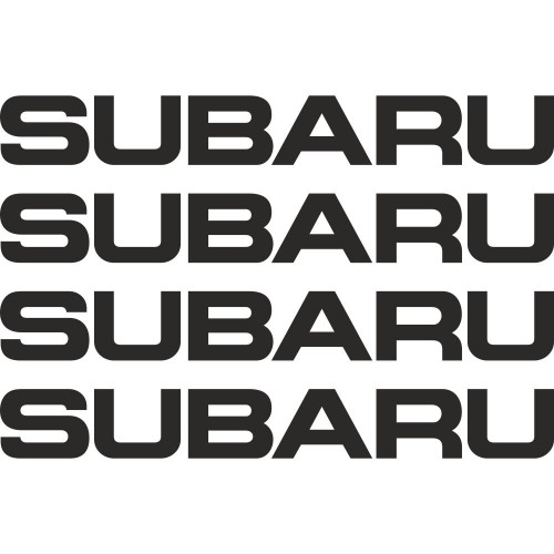 Набір вінілових наклейок на ручки авто - Subaru (4 шт.)