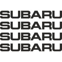 Набір вінілових наклейок на ручки авто - Subaru (4 шт.)