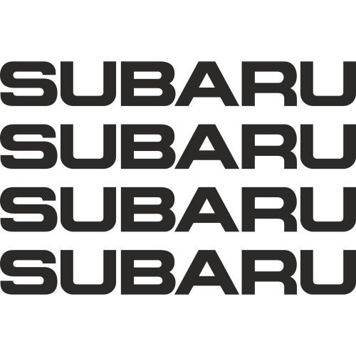 Набір вінілових наклейок на ручки авто - Subaru (4 шт.)
