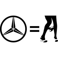 Виниловая наклейка на автомобиль - Mercedes Panty Dropper