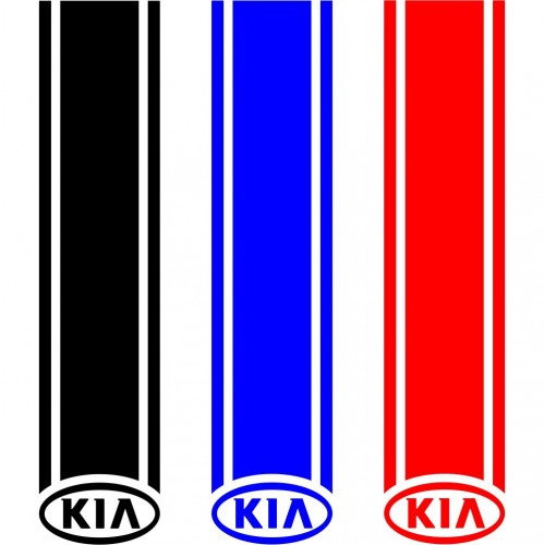 Вінілова наклейка на капот автомобіля - смуга Kia