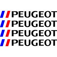 Набір вінілових наклейок на ручки авто - Peugeot v2 (4 шт.)