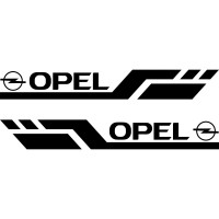 Набір вінілових наклейок на борт автомобіля - Opel (2 шт) v2