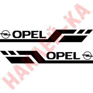 Набір вінілових наклейок на борт автомобіля - Opel (2 шт) v2
