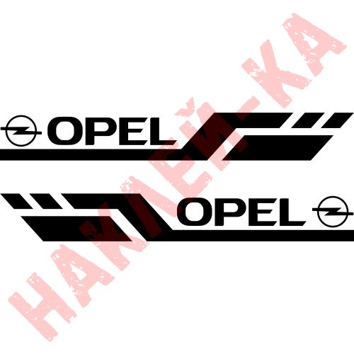 Набор виниловых наклеек на борт автомобиля - Opel (2 шт) v2