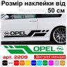 Набор виниловых наклеек на борт автомобиля - Opel (2 шт) v2 Набор виниловых наклеек на борт автомобиля - Opel (2 шт) v2