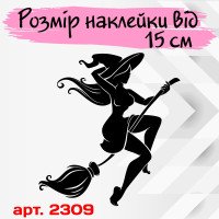 Наклейка вінілова на автомобіль - Відьма v19