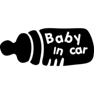 Виниловая наклейка на автомобиль - Baby in Car v11 (Бутылочка)