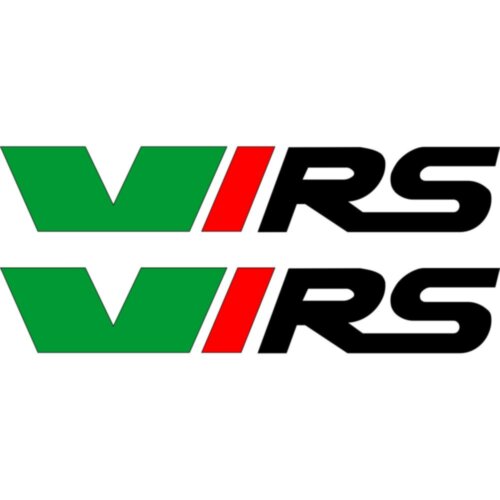Набір наклейок на дзеркала авто - Skoda VRS (2шт)