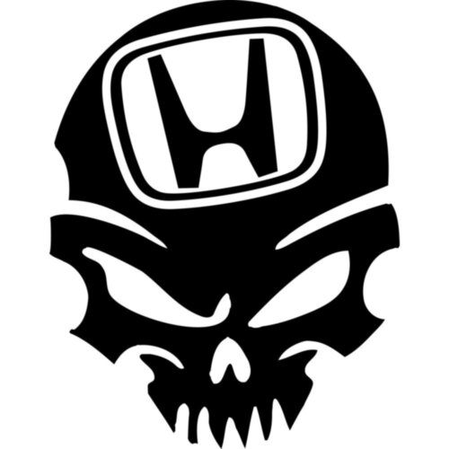 Вінілова наклейка на автомобіль - Череп Honda