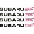 Набір вінілових наклейок на ручки авто - Subaru STI (4 шт.) Набір вінілових наклейок на ручки авто - Subaru STI (4 шт.)