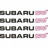 Набір вінілових наклейок на ручки авто - Subaru STI (4 шт.) Набір вінілових наклейок на ручки авто - Subaru STI (4 шт.)