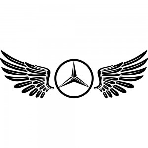 Виниловая наклейка на автомобиль - Крылья Mercedes-Benz