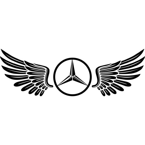Вінілова наклейка на автомобіль - Крила Mercedes-Benz