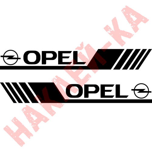 Набор виниловых наклеек на борт автомобиля - Opel (2 шт) v3