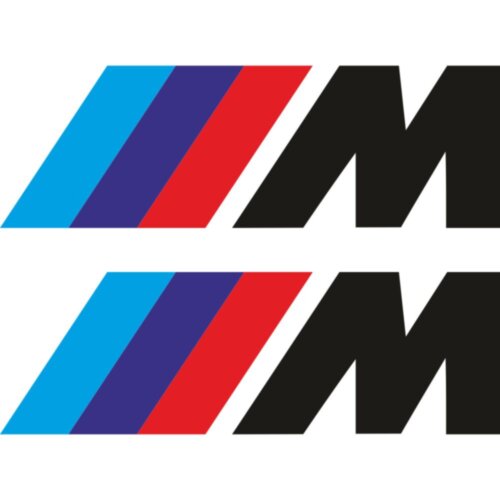 Набір наклейок на дзеркала авто - M BMW (2шт)