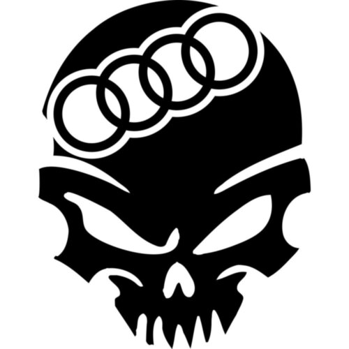 Вінілова наклейка на автомобіль - Череп Audi