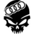 Вінілова наклейка на автомобіль - Череп Audi