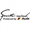 Вінілова наклейка на автомобіль - Sports mind produced by Audi