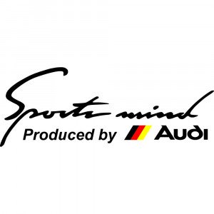 Вінілова наклейка на автомобіль - Sports mind produced by Audi