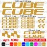 Виниловые наклейки на велосипед - набор Cube v2 (19шт) Виниловые наклейки на велосипед - набор Cube v2 (19шт)