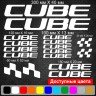 Виниловые наклейки на велосипед - набор Cube v2 (19шт) Виниловые наклейки на велосипед - набор Cube v2 (19шт)