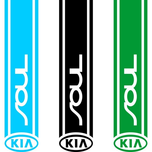 Вінілова наклейка на капот автомобіля - смуга Kia Soul