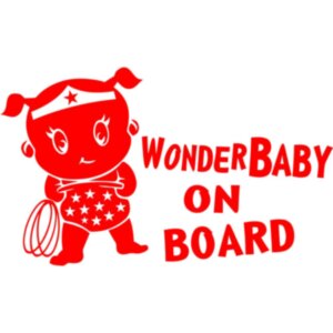 Вінілова наклейка на автомобіль - Wonder Baby on Board