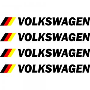 Набір вінілових наклейок на ручки авто - Volkswagen (4 шт.)