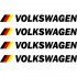 Набор виниловых наклеек  на ручки авто - Volkswagen (4 шт.)