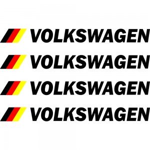 Набір вінілових наклейок на ручки авто - Volkswagen (4 шт.)