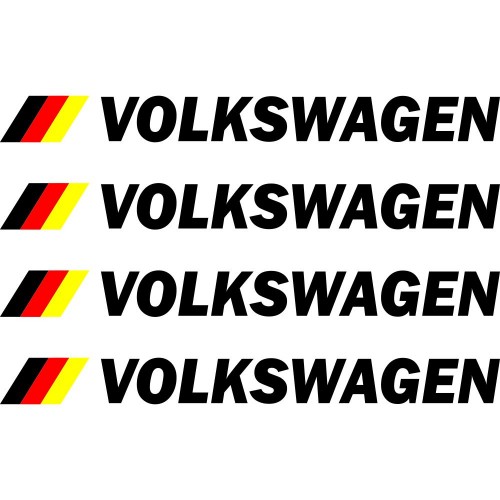 Набір вінілових наклейок на ручки авто - Volkswagen (4 шт.)